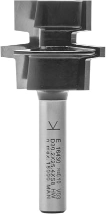 ENT 16430 Verleimfräser HW, Schaft (S) 8 mm, Durchmesser (D) 30,2 mm, NL 25,4 mm, SL 32 mm