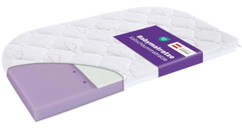Träumeland T030721 - Matratze für Beistellbett Brise Light 80 x 42 cm, 2 abgerundete Seiten