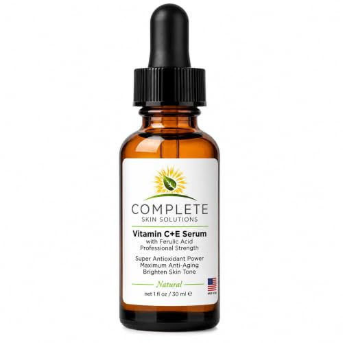 Natural Vitamin C E Serum with Ferulic and Hyaluronic Acid 1 oz