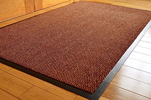 TrendMakers Barrier Mats Door Mat | Dirt Stopper Mats Doormat Floor Mat Rubber Kitchen Mats | Rugs Dirt Trappers Pets Mat | Indoor/Outdoor Mats | Beige/Black - 90 x 150cm | POLYPROPYLENE PILE