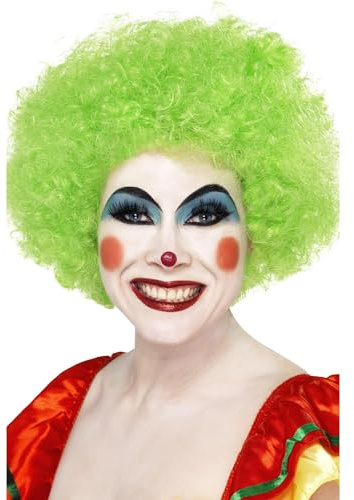 Smiffys Verrückter Clown Perücke, Grün, 120g Halloween