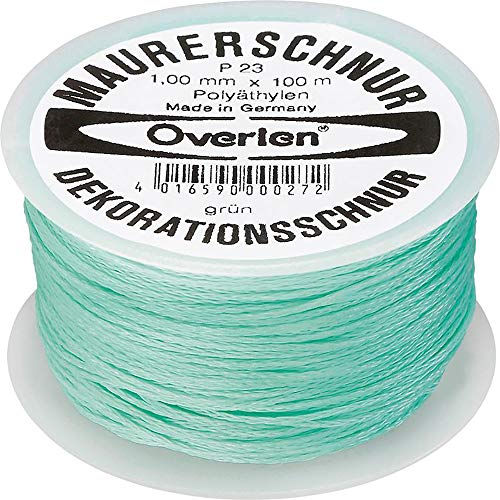 Overmann 002301000201000AA Maurerschnur 1 mm x 100 m aus Polyethylen, Grün