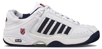 K-Swiss Defier Rs, Chaussures de Tennis homme - Blanc - White (White/Dressblue/Fieryred 164), 42 EU