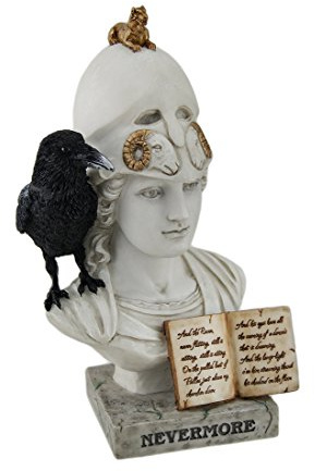 Veronese The Raven Nevermore On Pallas Athena Bust Statue