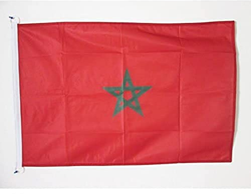 AZ FLAG Bootsflagge Marokko 150x90 cm Mesh-Polyester Kunststoffringe