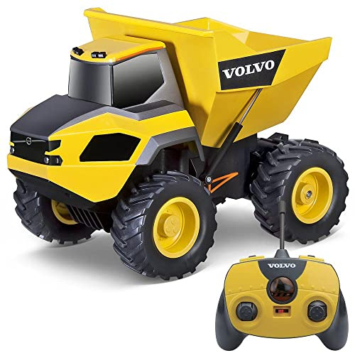 Maisto Tech R/C Volvo A25 Hauler: Ferngesteuerter Kipper mit Kippfunktion, mit Stick-Controller, ab 8 Jahren, 30 cm, gelb (582056)