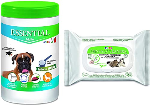 Essential Cane Adulto 150 gr + Salviette Dental Cleaners 20 Pezzi