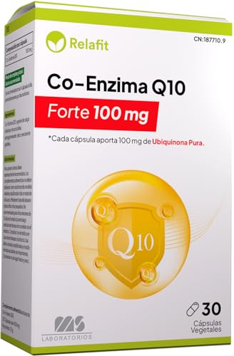 Coenzima Q10 100 mg - 100% Pura Fermentada Naturalmente - 30 Cápsulas - Alta potencia Antioxidante - Relafit