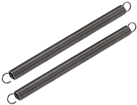 sourcing map 2 Stück Spannfeder Zugfedern, 10 mm Außendurchmesser, 1,2 mm Drahtstärke, 255 mm Verlängerte Länge, 150 mm Freie Länge, Federstahl, 3 kg Tragfähigkeit, Grau