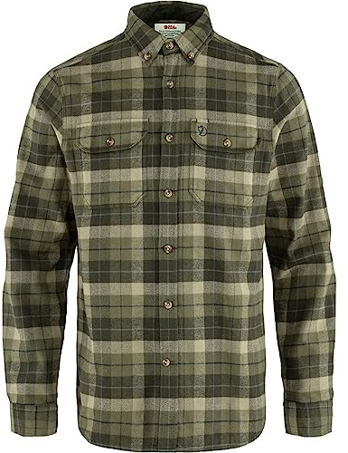 FJALLRAVEN F81373-620-662 Singi Heavy Flannel Shirt M Green-Deep Forest L