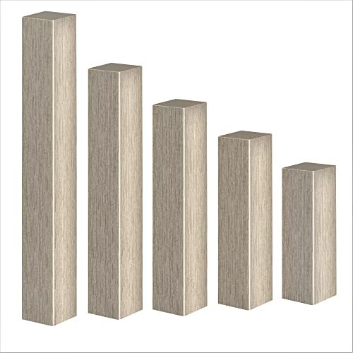 REESE | Universal Fussleisten Eckklotz Eckblock Ecke Eckturm | MDF Edelstahl Optik | 65 mm / 20 Stück