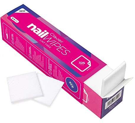Clavier Zelletten Pads Zellstofftupfer, Fusselfreie Nagelwischtücher Wimpernverlängerung Kleber Reinigung Nagellackentferner Wischtücher Nagelgel Polierer Remover (GLATT)