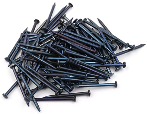Design61 100x Stahlstifte Stahlnägel Sockelleistenstifte Nagel 2,0 x 30 mm Linsenkopf BLAU