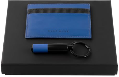 Hugo Boss Set Blue HPCK215L (Schlüsselring & Visitenkartenetui) | Geschenkbox