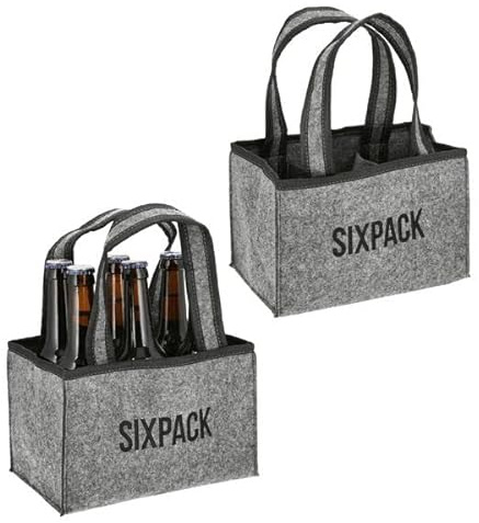 Wurm witzige Männertasche, Tasche,Flaschenträger Sixpack für 6 Flaschen aus Polyester