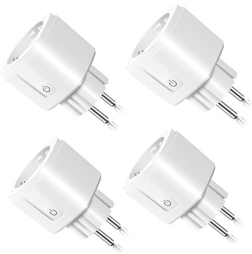 Zigbee Socket, Smart Socket mit Verbrauchsmessung, kompatibel mit Alexa, Google Home, Smart Life, 2MQTT, 4 Pack