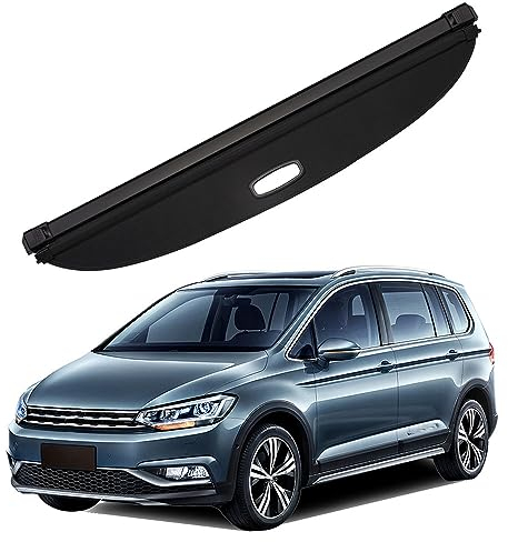 Auto Einziehbarer Kofferraum-Hutablage Kofferraumabdeckung für Touran 2016-2021 Gepäck Security Privatsphäre ZubehöR, Carbon Fiber