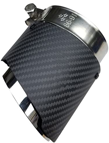 WEHOMY Twill Matte Carbon Fiber Edelstahl Auto Auspuff Endschalldämpfer Endstück Hals Für BMW X5 E53 E70 X6 E71 F16 X1 F48 2015 2016 Auspuffblenden