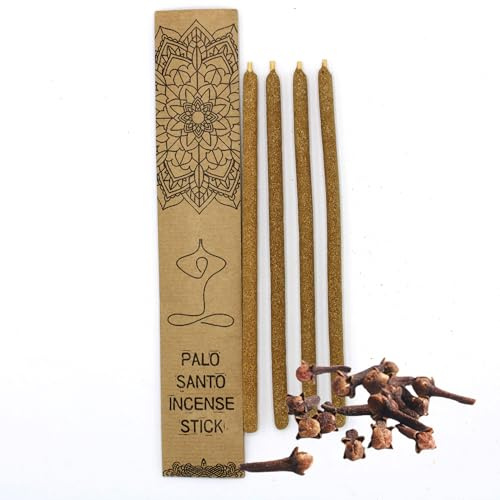 Palo Santo Räucherstäbchen mit Nelke - großer und reiner Duftstab zur Reinigung (20x1x1cm)