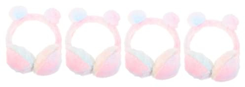 GALPADA 4stücke Lustige Fleece-ohrenwärmer Für Winddichte Cartoon-ear Protector Verschiedenen Farben Für Wintertage Und Outdoor-aktivitäten Schützend Und