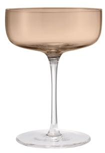 blomus Sektschalen Set FUUMI | 4er Set mundgeblasene Sektschalen | 220 ml | Farbe Coffee