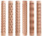 TALOEYH 6 Stile Ton Modelliermuster Roller, Holz Textur Walzen Handgemachte Ton Nudelholz Strukturierte Handroller Keramik Werkzeuge für DIY Handwerk (Typ 1)