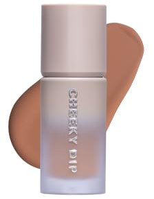 W7 Cheeky Dip Bronzer liquide – Maquillage bronzant pigmenté pour le visage – Finition mate satinée – Féroce