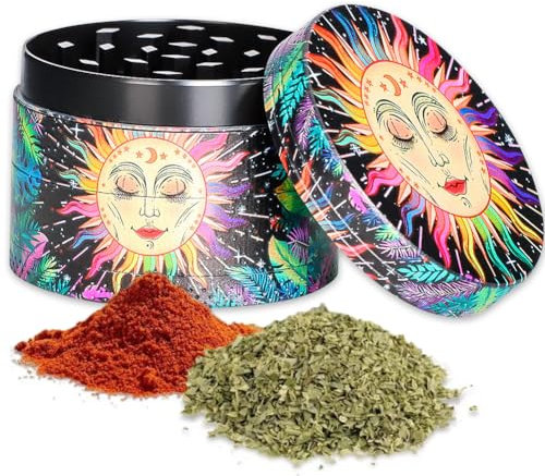 Molinillo Polen Molinillos de Especias 4 in 1 Premium Herb Grinder Multifuncional a Base de Plantas Grinder Molinillo Fino Portátil para Todo Tipo de Especias, Aromatizantes, Polen 50MM