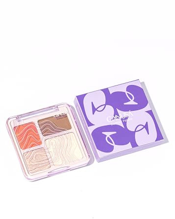 CANUSA Paleta de contorno 4 en 1, el polvo es delicado y se adhiere naturalmente a la piel, creando un maquillaje facial tridimensional y exquisito