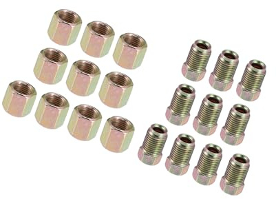 INFINAUTO 20 piezas de accesorios de tubo de freno para motocicleta, tuercas de 10 mm para material duradero de 3/16 pulgadas, diseño elegante