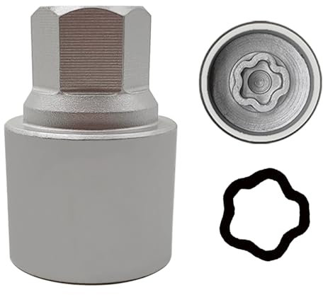 JEUCLEL 044 Wheel Locking Nut Key Socket Compatible with BMW Series, (Socket OD 29mm - ID 25mm), Wheel Anti-Theft Lug Nut Removal Tool, Anti-Theft Screw Remover
