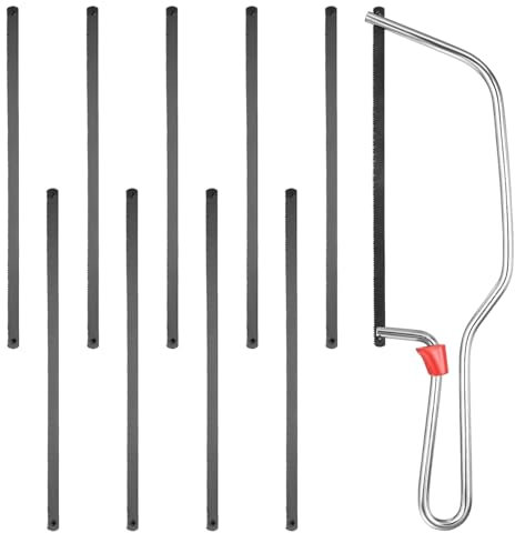 Small 6 Inch Hacksaw with 10 Blade,Hacksaw for Metal Cutting,Hand Handsaw for Plastic Metal Wood Cutting Saw