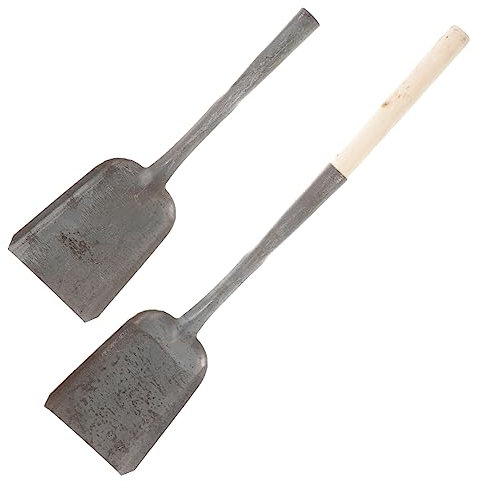 Garneck 2 Piezas Pala Pequeña De Hierro Para Cenizas Pala De Hierro Mango De Madera Para Jardín Para Chimenea Doméstica Para Limpiar