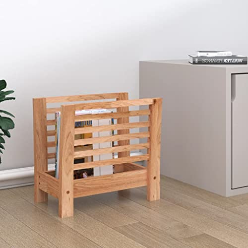 UJCHVHN Artikel-Magazinständer, 40 x 26,5 x 38,5 cm, Massivholz, Nussbaum, Schränke & Aufbewahrung, Zeitschriftenständer