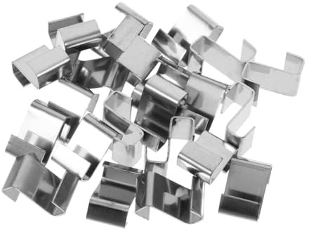 CAXUSD 25piezas Clip De Fijación Del Panel De Vidrio Para Invernadero De Inoxidable Para Cubrir Cubiertas De Invernadero Para Reparación De Acristalamientos Jardinería y Protección