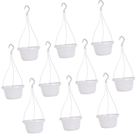 Toyvian Maceta Colgante de Plástico de Color, 10 Unidades, Estilo Sencillo para Suculentas y Césped, Adecuado para Patio y Terraza