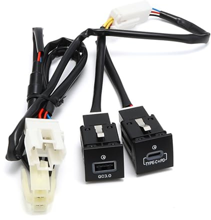 Presa di ricarica USB QC3.0 PD Type-C USB Adapter Caricatore Presa Presa Compatibile con Golf 6 Golf 5 Scirocco Jetta MK4 IV EOS Facelift