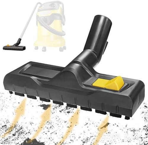 Boquilla de succión seca para Kärcher WD3 WD4 WD5 WD6, boquilla de suelo de repuesto para aspiradora de agua y polvo Kärcher, boquilla de aspiradora giratoria de 360° 35mm para aspiradora seca Kärcher