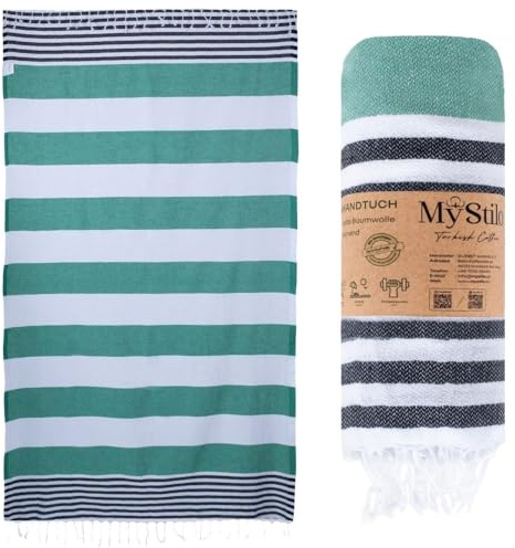 MyStilo® Toalla de sauna XXL, toalla de baño grande y suave, 100 x 180 cm, secado rápido, toalla de playa de primera calidad, toalla para hombres, mujeres, yoga y fitness (verde)