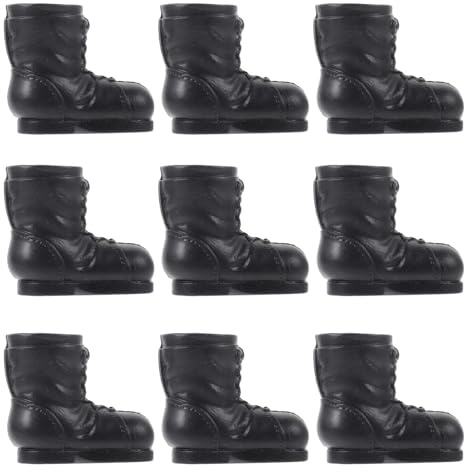ULTECHNOVO Botas Decorativas De Papá Noel 10 Unidades Tamaño Pequeño Materiales Sintéticos Accesorios para Fiestas Navideñas Manualidades y Decoraciones para Ambiente Festivo