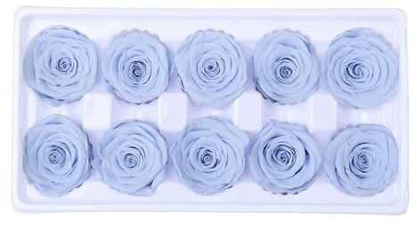 Cabeza de rosa preservada de grado A de 3 a 4 cm, 10 unidades por caja, rosas reales naturales de grado superior, rosa eterna para el día de la madre, día de San Valentín, regalos de cumpleaños, boda
