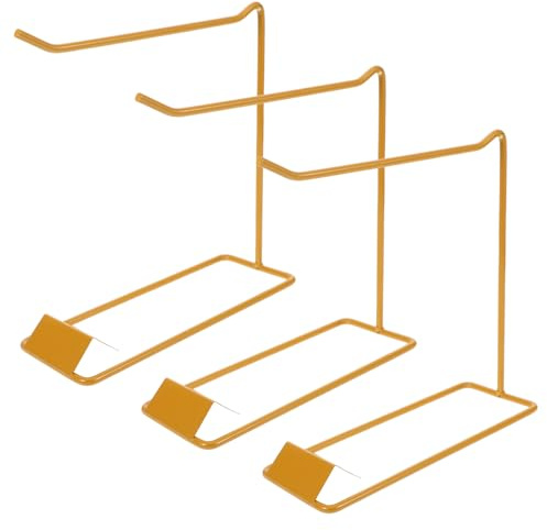 3pcs Gold Iron Nail Color Chart Hanger Display Rack | Easy Board Swapping, Salon and Beauty School Use, Card Slot Structure, Secure Sample Holding
