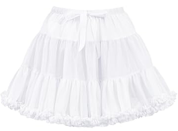 Wikoan Petticoat Jupons Femme Court Tutu Party Jupon sous Robe Jupon de Mariée pour Robes de Mariée Jupe Tulle Femmes Fond de Robe Cosplay Blanc 2XL-3XL