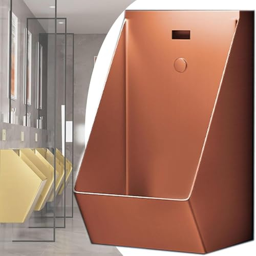 Urinario de acero inoxidable 304 montado en la pared con válvula de descarga de sensor, inodoro duradero y fácil de limpiar para hombre para uso comercial en hoteles y centros comerciales