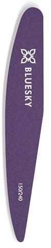 BLUESKY Master Series Nagelfeile, Weidenblatt, professionelle Keramik-Nagelfeile für Natur-, Acryl- oder Gelnägel, doppelseitige Körnung 150-240, Schmirgelbrett für Maniküre und Pediküre