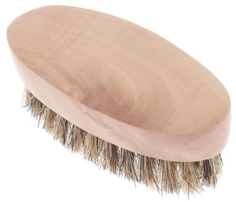 kesurpae Bartkamm mit Holzgriff, ideal für unterwegs, ergonomischer Griff, hält das Gesichtshaar gesund, Geschenkidee für Feiertage, Bartbürste, Kamm, Bartbürste, rund, aus Holz