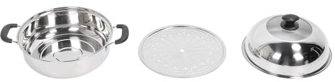 Pentola A Vapore In Acciaio Inossidabile Con Coperchio, Pentole Per Cottura A Vapore A 2 Livelli, Pentola Multiuso Addensata Per Cottura A Vapore Per Panini Al Vapore Di Pesce
