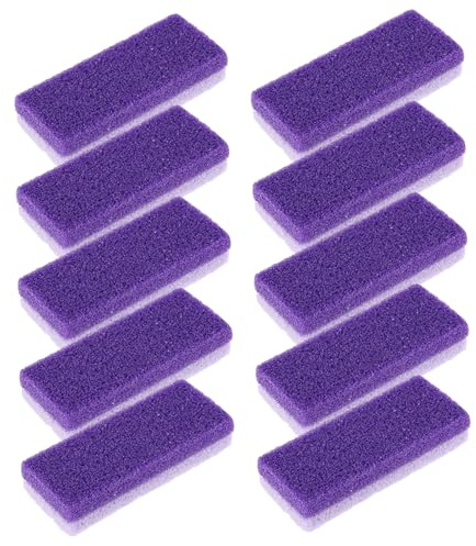 Pimpsten fot förhårdnader borttagare – PU fotskrubbare fil för död hud pedikyr verktyg/12,7 x 5,0 x 2,5 cm (lila)