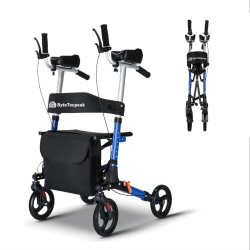 ByteTecpeak R2 Rollator 4 Roues Pliable Léger en Aluminium