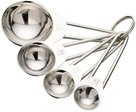KitchenCraft KCMEASUREDL Mätskedar, Silver, Paket med 4